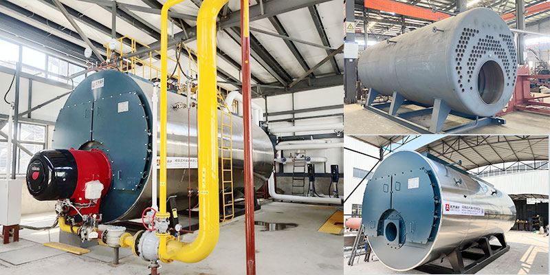wns 1 2 3 4 5 6 8 10 ton horizontal Corrugated furnace boiler