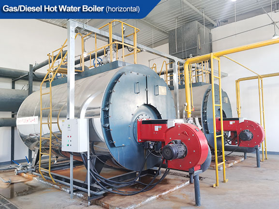 diesel lpg dual fuel hot water boiler