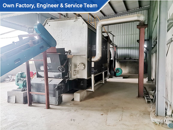 biomass wood fired thermal fluid boiler